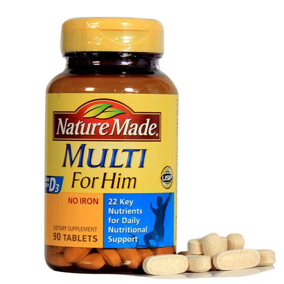 Multi For Him Nature Made cho nam, 90 viên
