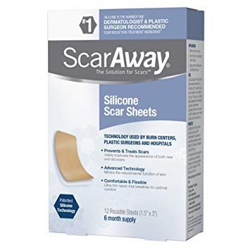  Miếng dán trị sẹo lồi, sẹo thâm ScarAway Silicone Scar Sheets, 12 miếng 