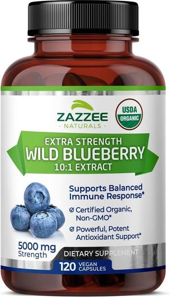 Viên Uống Thải Độc Gan Zazzee USDA Organic Wild Blueberry