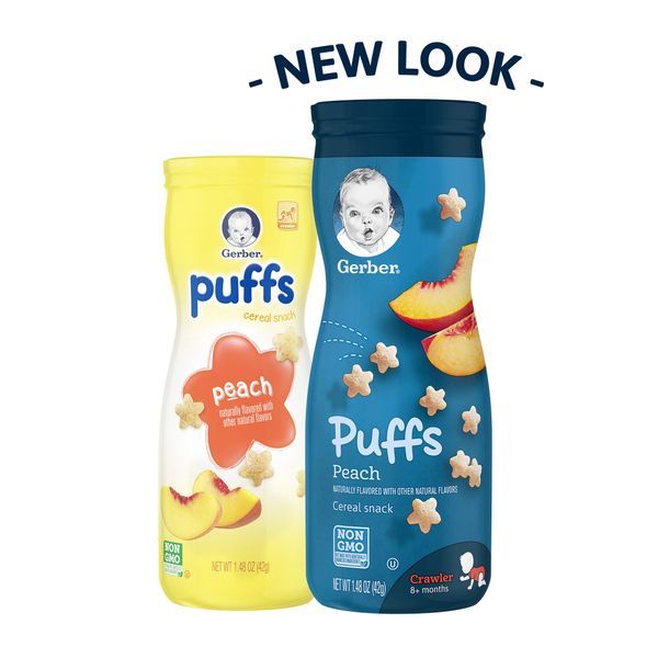 Bánh ăn dặm Gerber Graduates Puffs Cereal Snack-Vị Đào