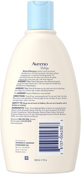  Sữa Tắm Gội Cho Bé 2 Trong 1 Aveeno Baby Gentle Wash & Shampoo 354ML 