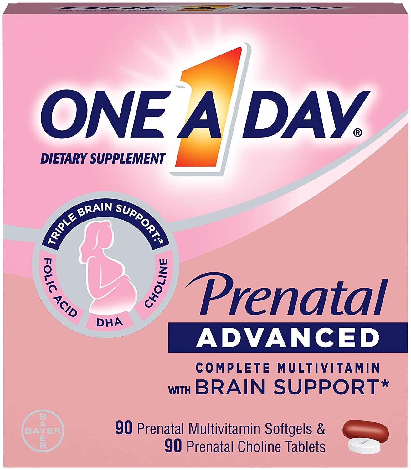  Viên Uống Cho Bà Bầu A Day Women’s Prenatal (90 Viên Multivitamin và 90 Viên Prenatal Choline) 