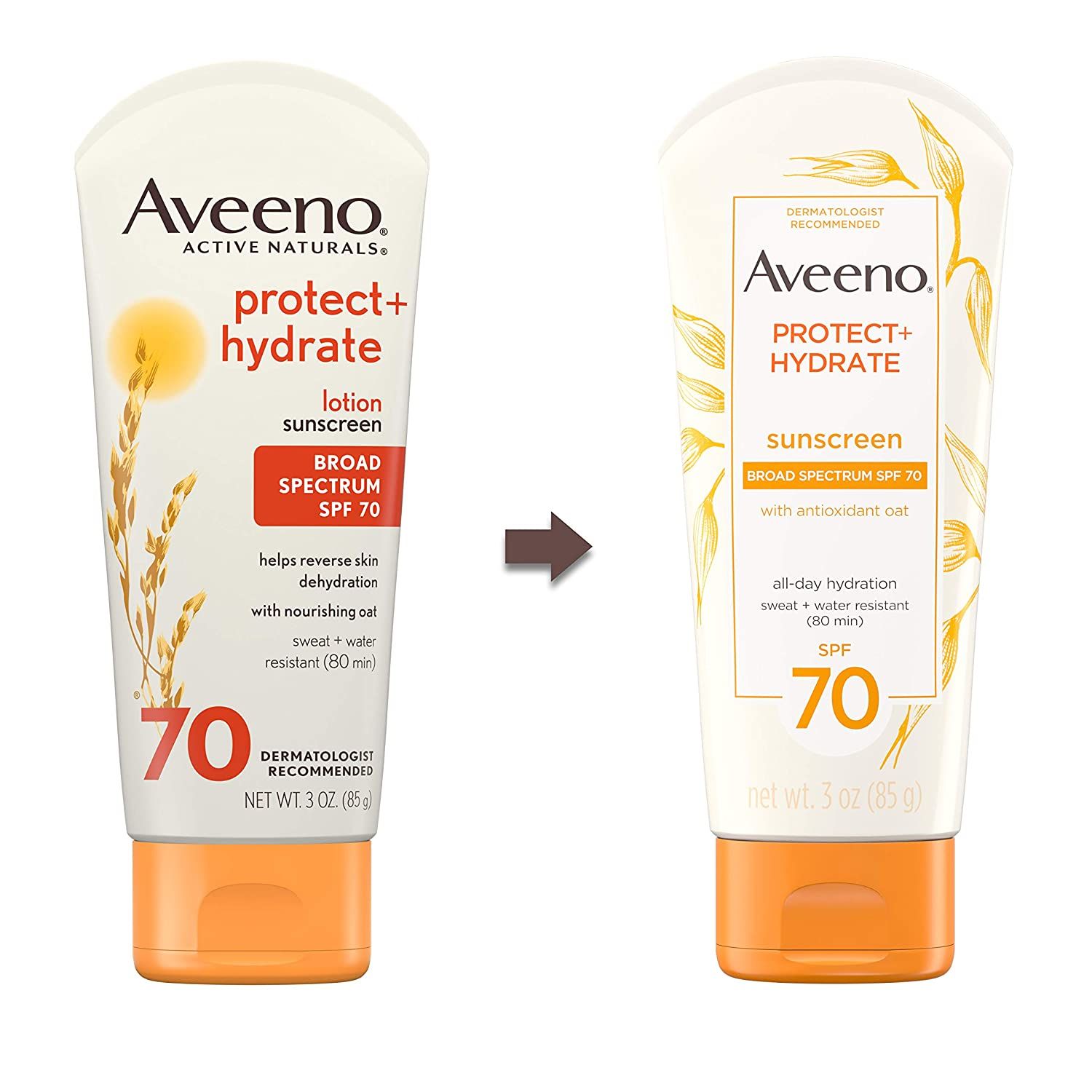  Kem chống nắng Aveeno Protect + Hydrate Moisturizing Sunscreen Lotion with Broad Spectrum SPF 70 