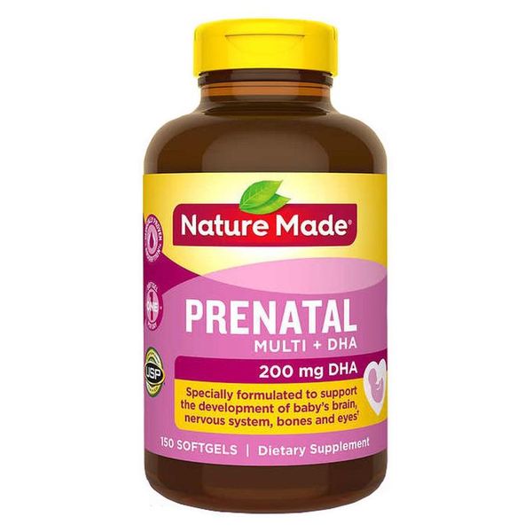 Nature Made Prenatal Multi + DHA , Hỗ trợ cho Phụ Nữ Mang Thai, 150 vien