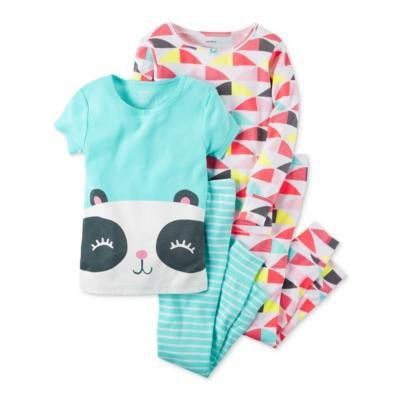  Carter's  2 bộ đồ ngủ cho bé gái Panda 