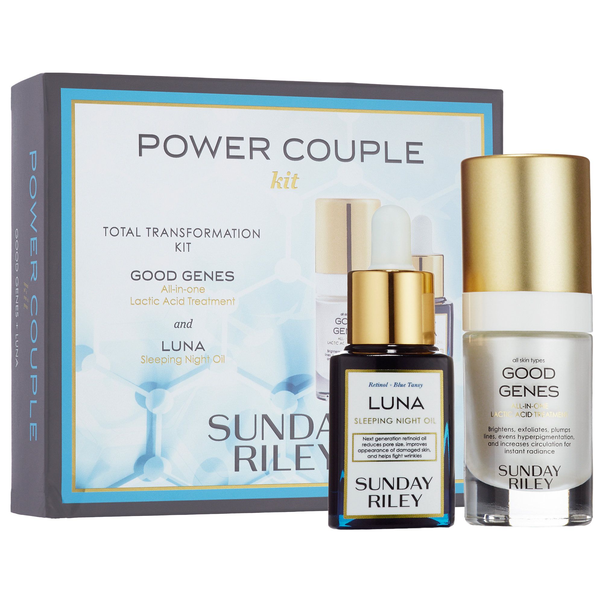 Bộ Dưỡng Da Power Couple SUNDAY RILEY Total Transformation Kit