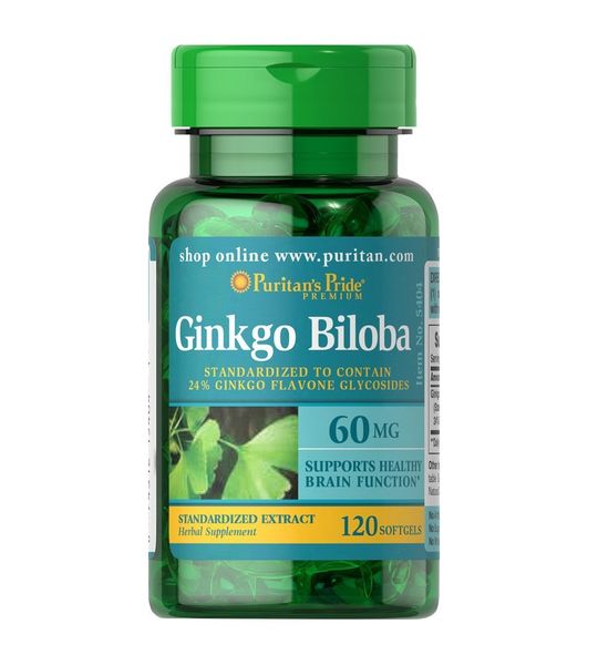  Viên hỗ trợ tuần hoàn não Puritan’s Pride Ginkgo biloba 60mg 120 viên 