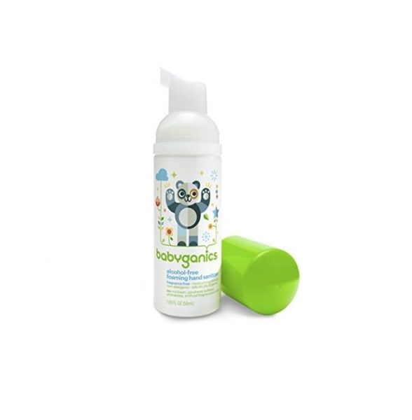  Bọt rửa tay kháng khuẩn không mùi cho bé Babyganics Alcohol-Free Foaming Hand Sanitizer, On The Go, 50 ml 
