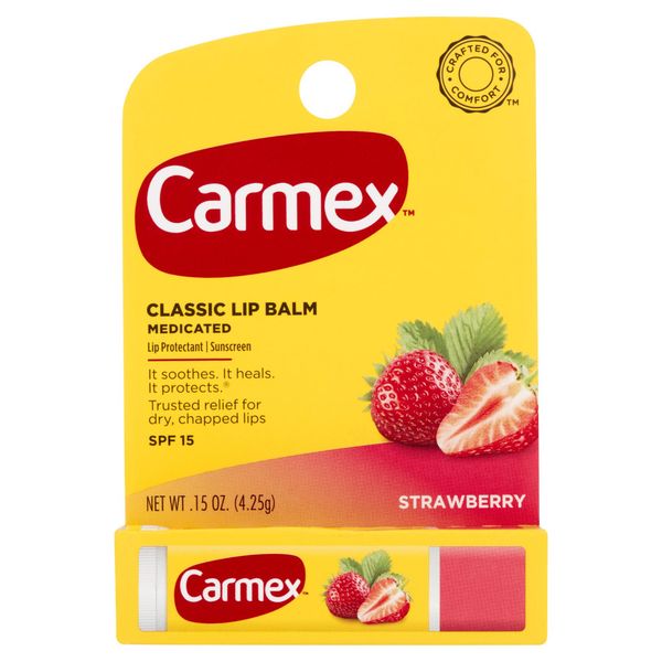Carmex Moisturizing Lip Balm Stick SPF 15, Strawberry