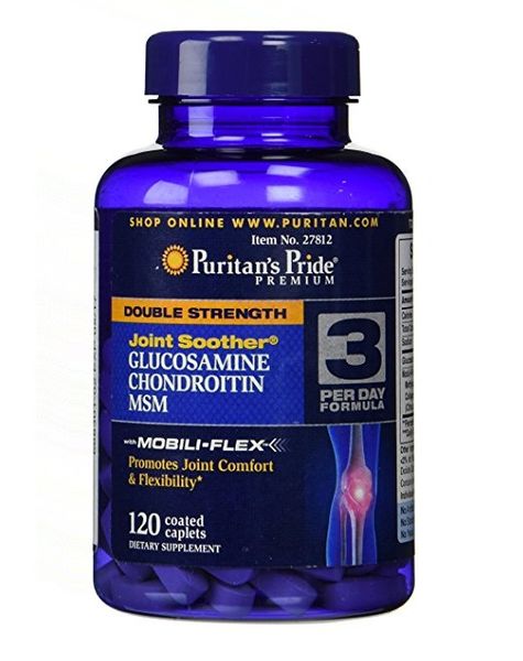 Phục hồi sụn khớp,chống viêm khớp Puritan's Pride Double Strength, 120 viên