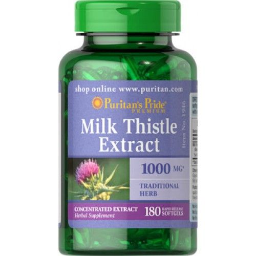 Thực phẩm chức năng bổ gan Puritan's Pride Milk Thistle Extract 1000mg, 180 viên