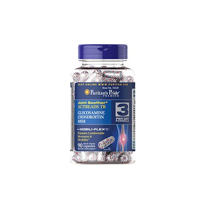 Phục hồi sụn khớp,chống viêm khớp Puritan's Pride Joint Smoother Actibeads TR with mobili-flex 90 viên