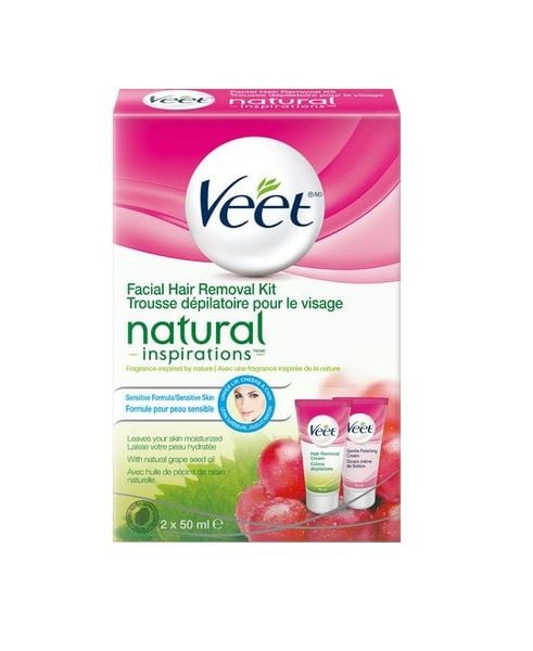 Tẩy lông Veet cho vùng mặt with Aloe Vera and Vitamin E từ Đức