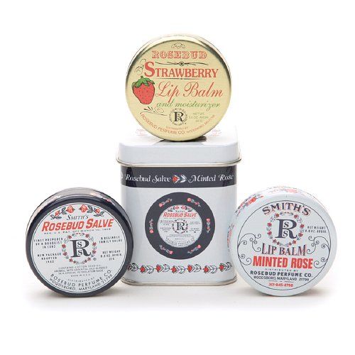 Bộ ba son môi Rosebud Perfume LipBalm( đỏ, hồng, cam)