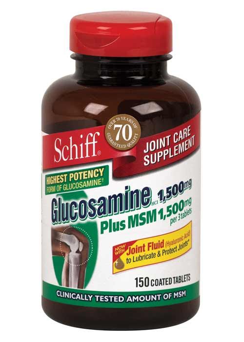 Hỗ trợ xương khớp Schiff Glucosamine HCl Plus MSM 1500 mg, 150 viên
