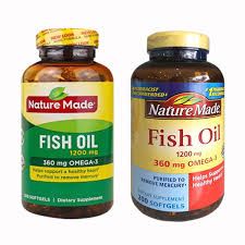 Hỗ trợ tim mạch Nature Made Fish Oil 1200mg, 360mg Omega-3, 200 viên