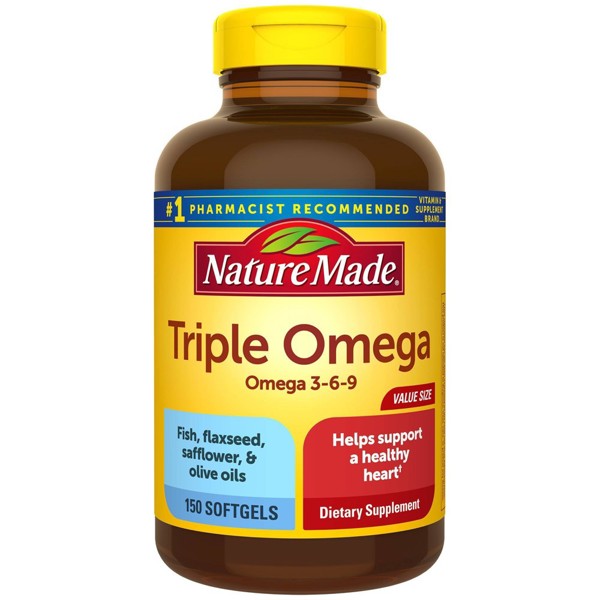  Viên Uống Hỗ Trợ Tim Mạch Nature Made Triple Omega 3-6-9 150 viên 