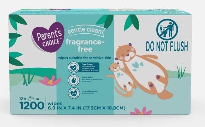  Khăn Ướt Trẻ Em Parent's Choice Fragrance Free Baby Wipes, 1200 Count 