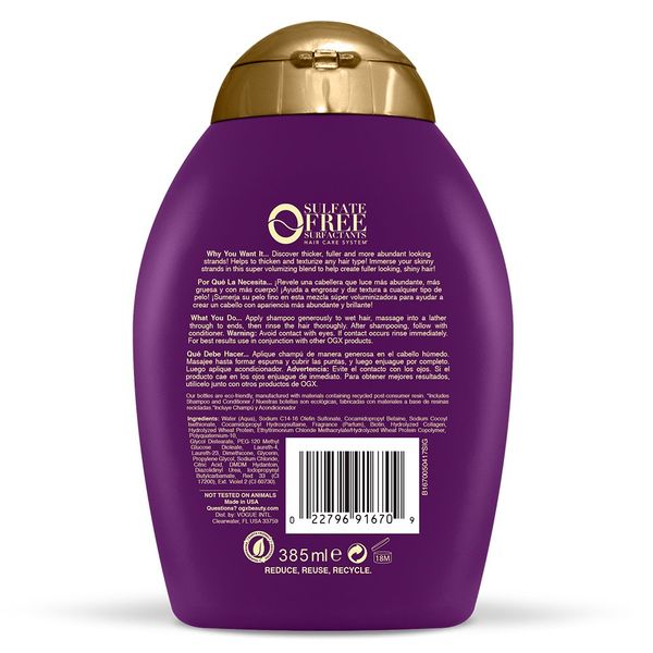  Dầu Gội OGX Thick & Full + Biotin & Collagen 385 ml 