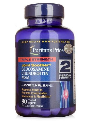 Phục hồi sụn khớp,chống viêm khớp Puritan's Pride Triple Strength, 90 viên