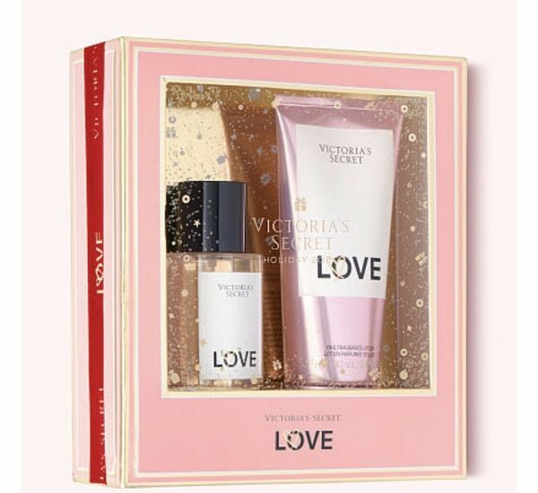  Bộ Quà Tặng Victoria Secret LOVE Perfume Fragrance Body Mist & Fine Fragranc Lotion Gift Set 