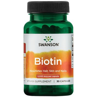  Viên Uống Hỗ Trợ Mọc Tóc Swanson Biotin 5,000 Mcg 30 Viên 