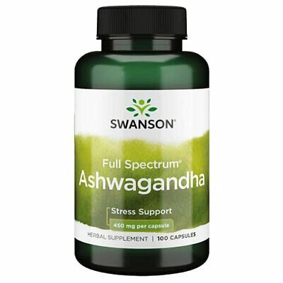  Hỗ trợ Giảm Căng Thẳng Swanson Premium Ashwagandha Powder Supplement 100 Viên 