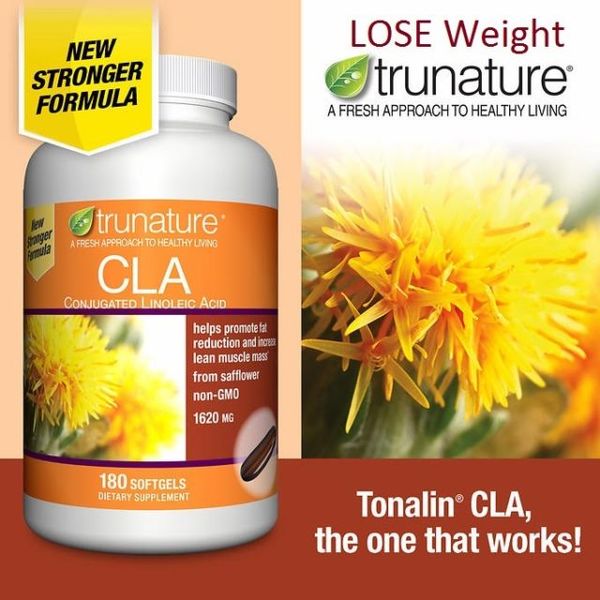 Thực Phẩm Giảm Cân Trunature Tonalin CLA Conjugated Linoleic Acid 1620mg, 180 Viên
