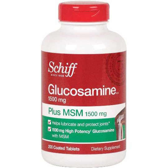  Hỗ trợ xương khớp Schiff Glucosamine HCl Plus MSM 1500 mg, 200 viên 