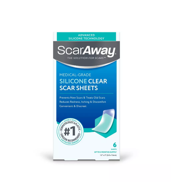  Miếng dán trị sẹo Scaraway Silicone Scar Sheet, 6 Miếng 