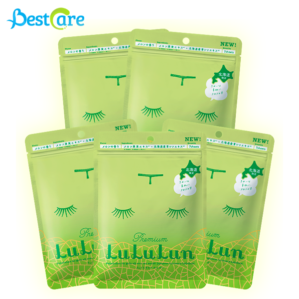 Mặt nạ cao cấp Lululun Premium Dưa Lưới - 7 Miếng