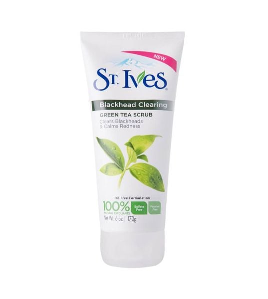  Tẩy tế bào chết St. Ives Blackhead Clearing Scrub, Green Tea 