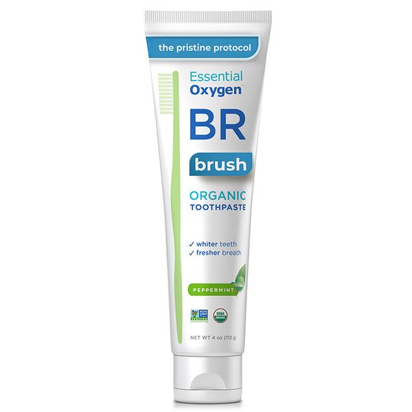  Kem đánh răng organic BR Essential Oxygen vị Bạc Hà 113g 