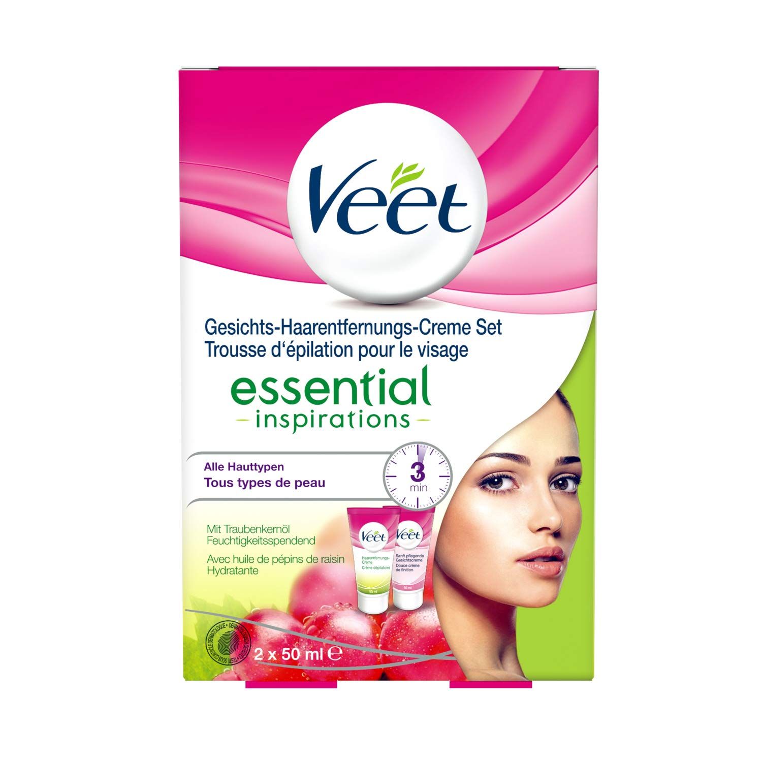  Tẩy lông Veet cho vùng mặt with Aloe Vera and Vitamin E từ Đức 