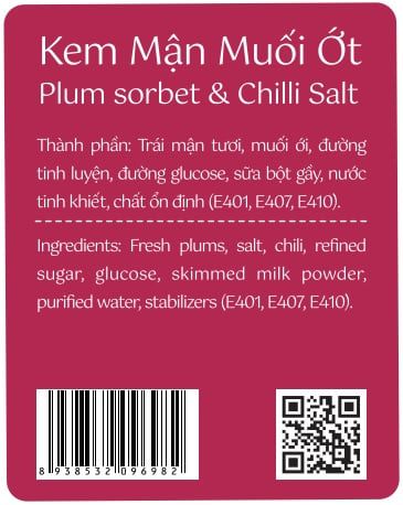 Kem Mận muối ớt - Vietnamese plum