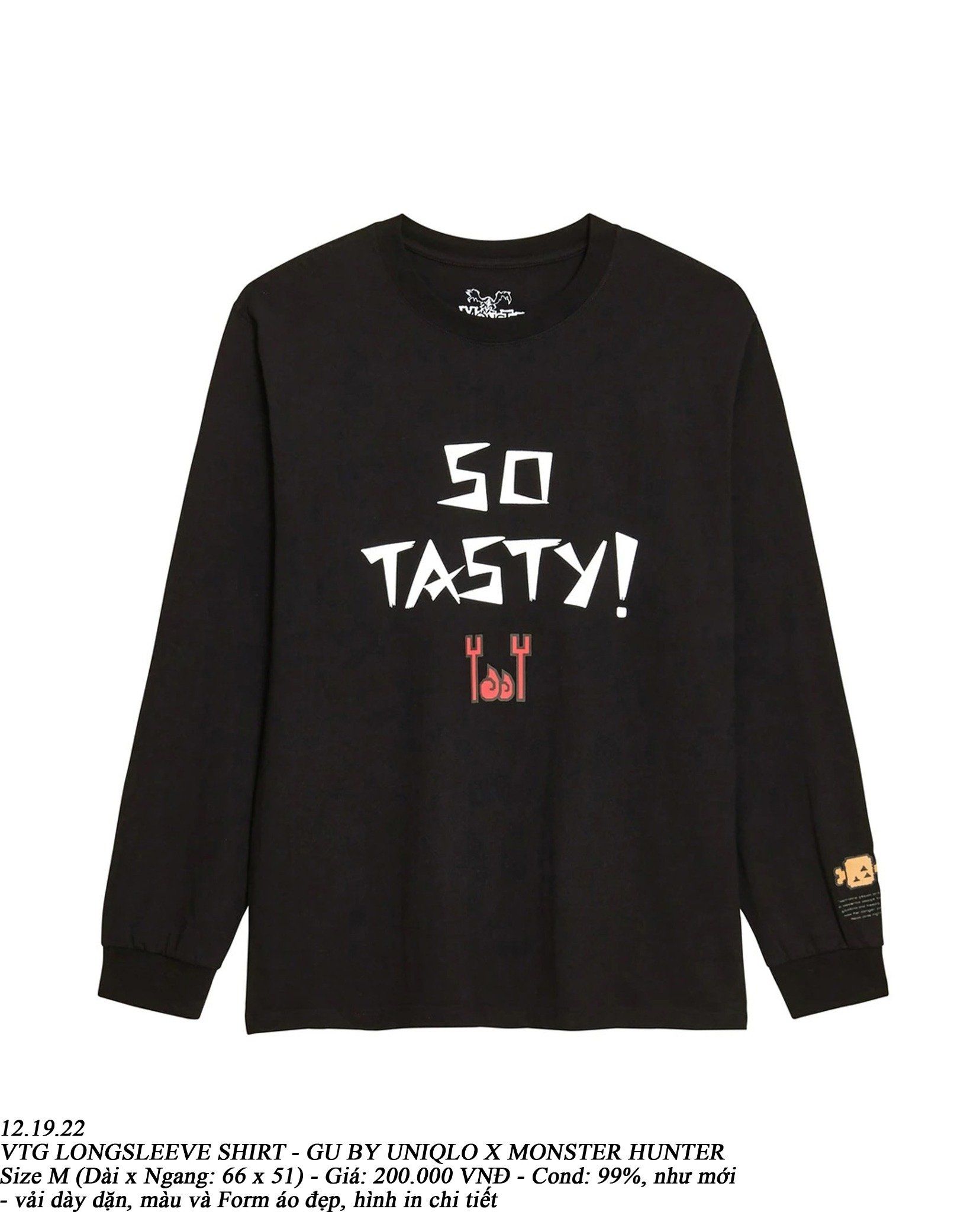 12.19.22 - VTG LONGSLEEVE SHIRT - GU BY UNIQLO X MONSTER HUNTER