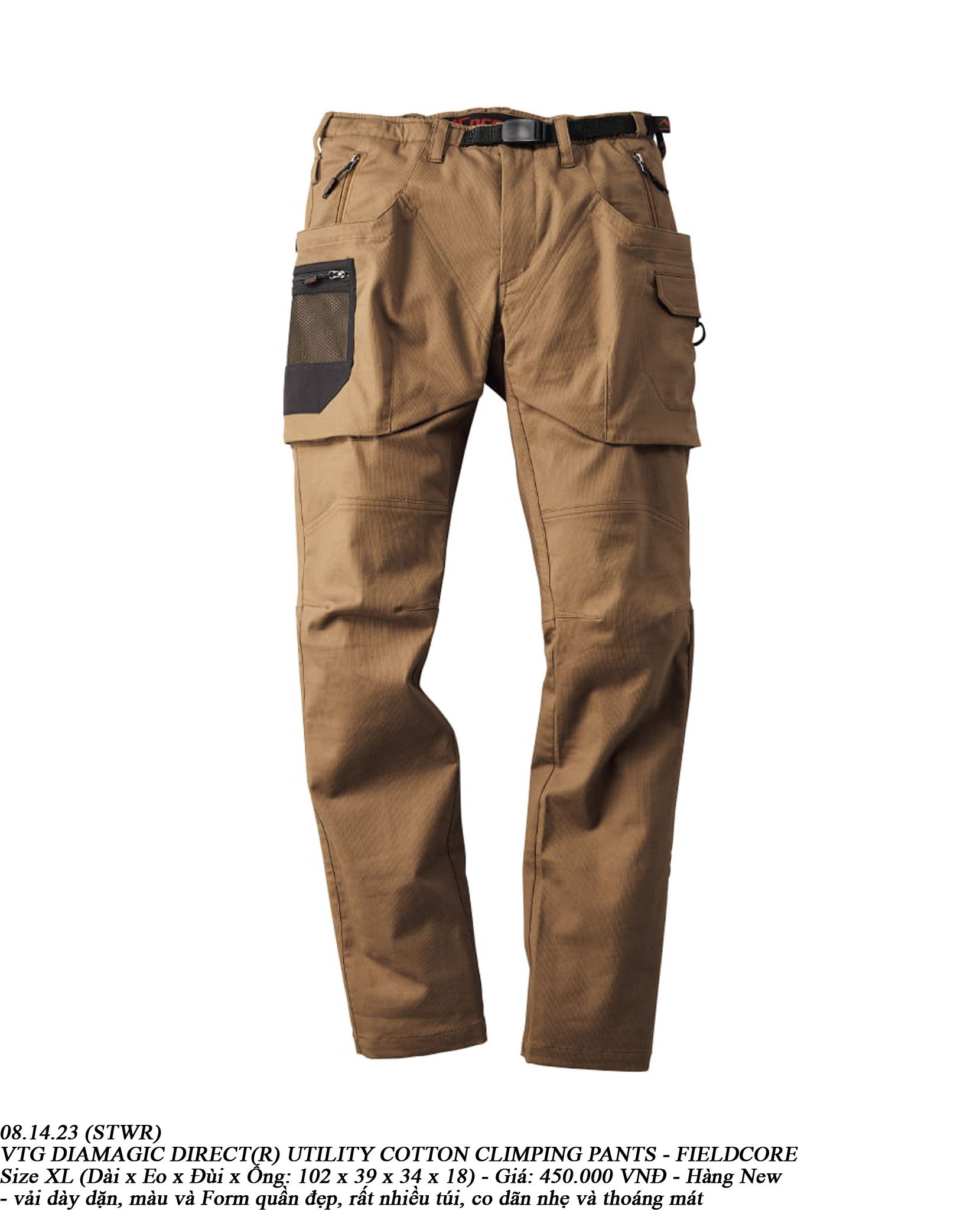 08.14.23 - VTG DIAMAGIC DIRECT(R) UTILITY COTTON CLIMPING PANTS - FIELDCORE