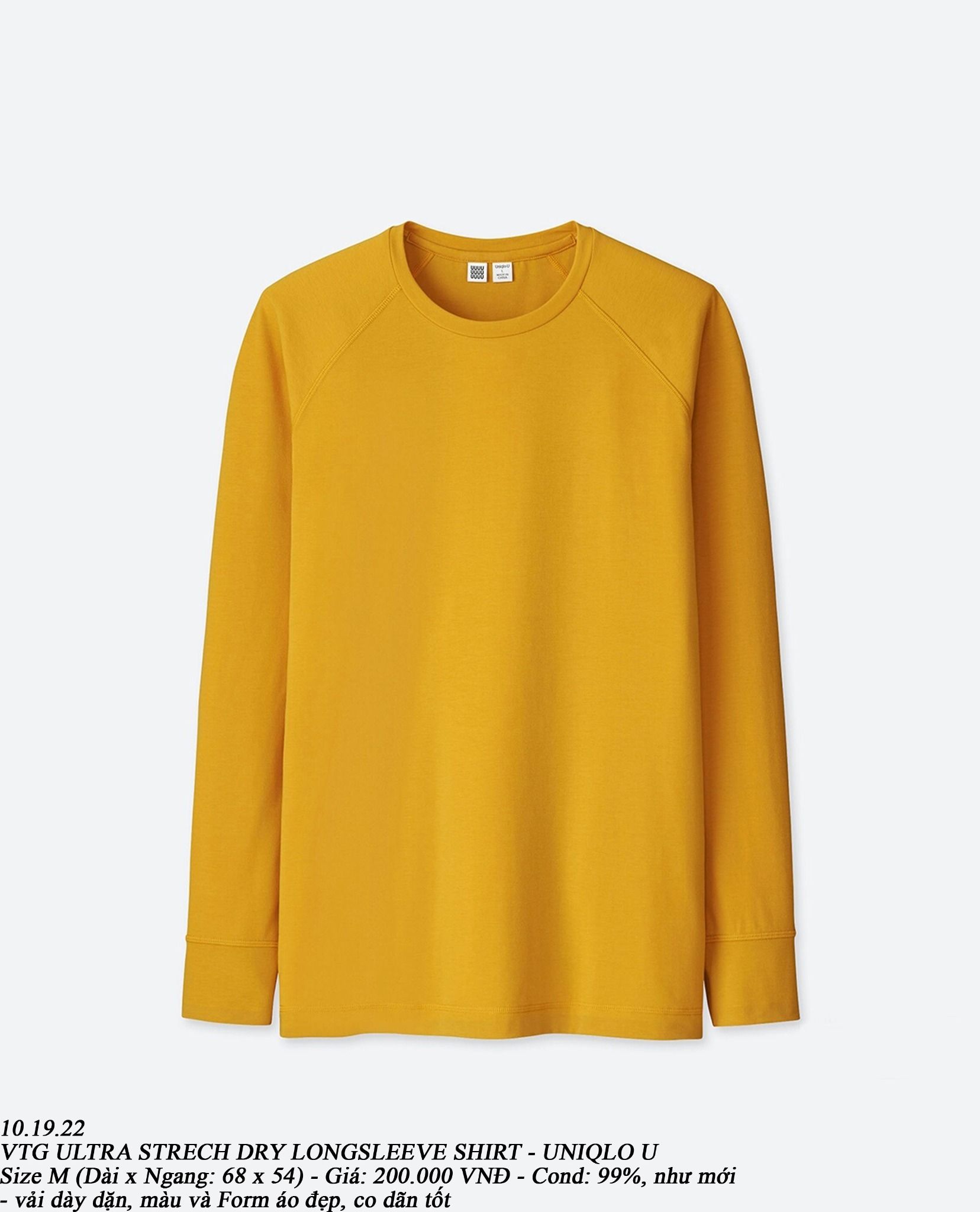 10.19.22 - VTG ULTRA STRECH DRY LONGSLEEVE SHIRT - UNIQLO U