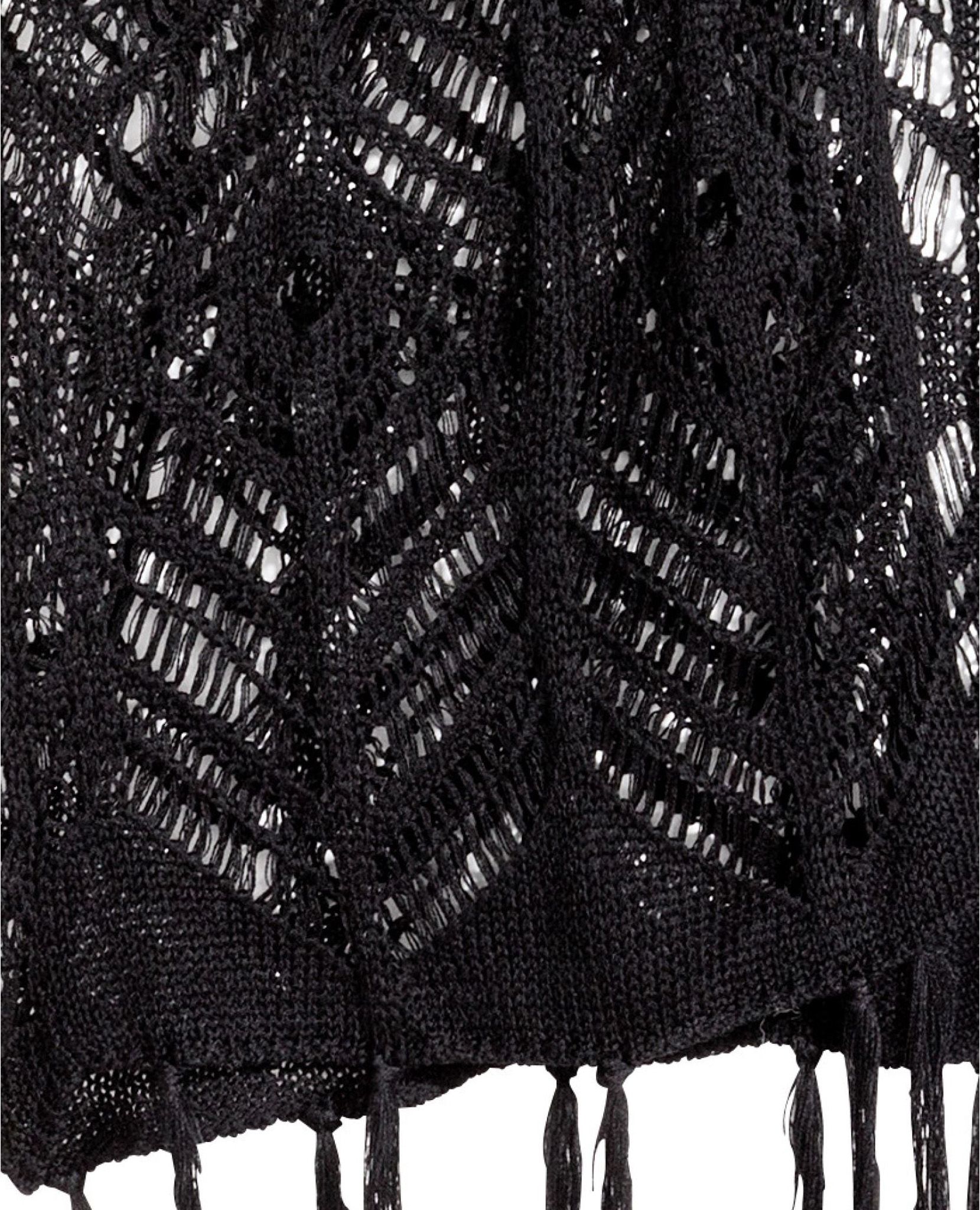 08.14.23 - VTG FRINGED LACE KNIT CARDIGAN JACKET - H&M DIVIDED