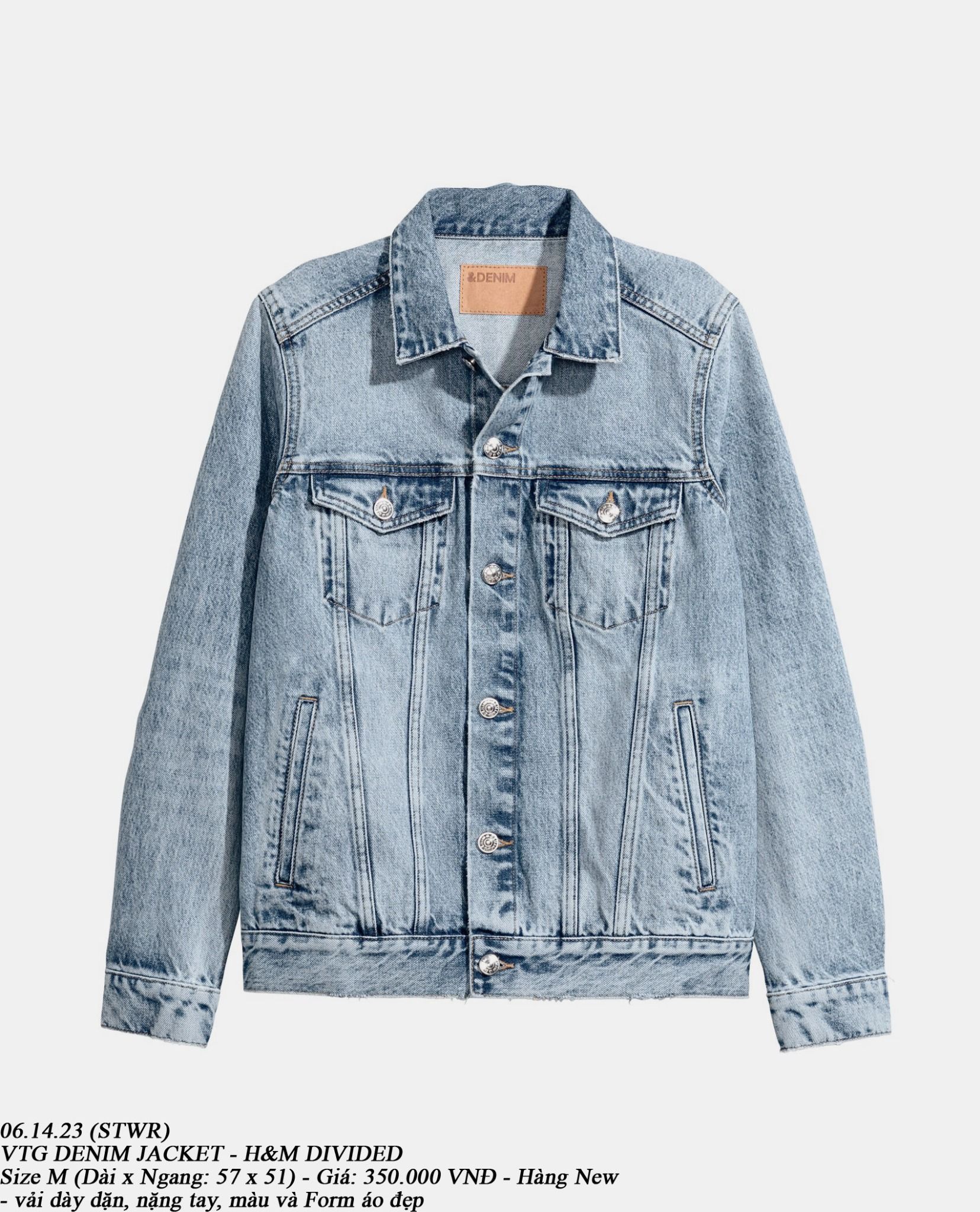 06.14.23 (STWR) - VTG DENIM JACKET - H&M DIVIDED