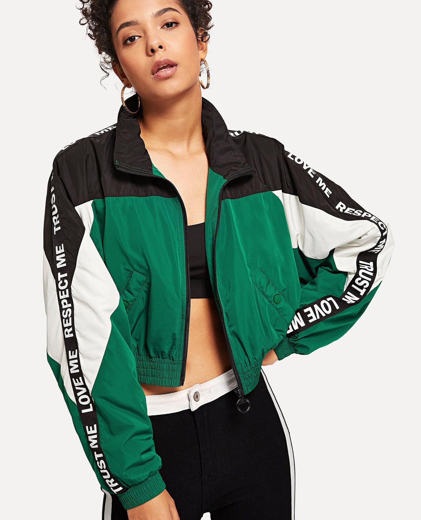 02.03.23 - VTG CROPPED WINDBREAKER JACKET - BERSHKA