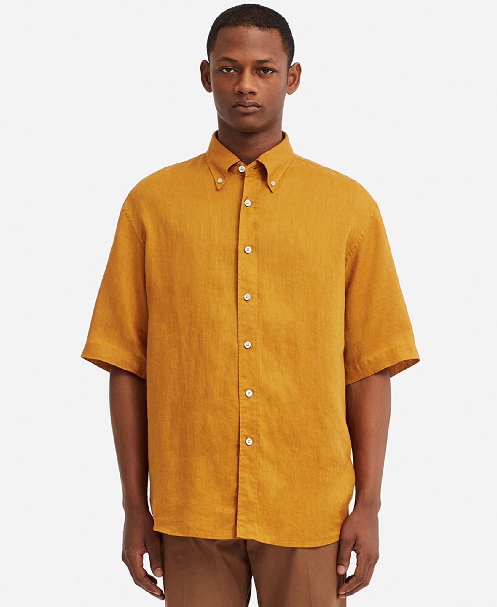 11.17.23 - VTG LINEN WIDE FIT BUTTON UP SHIRT - UNIQLO U