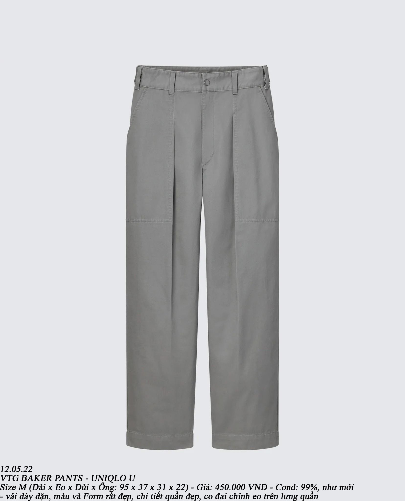 12.05.22 - VTG BAKER PANTS - UNIQLO U