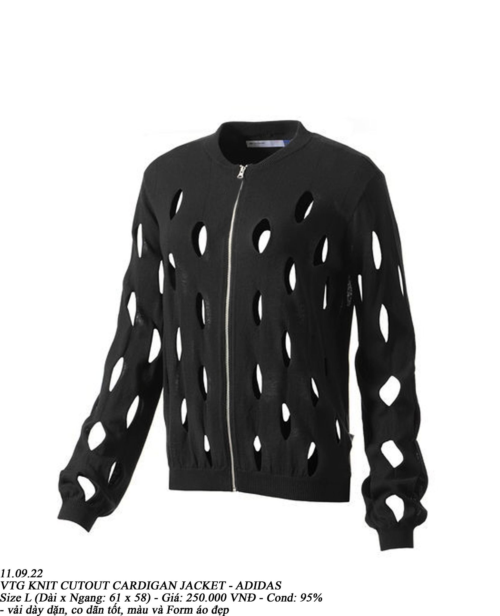 11.09.22 - VTG KNIT CUTOUT CARDIGAN JACKET - ADIDAS