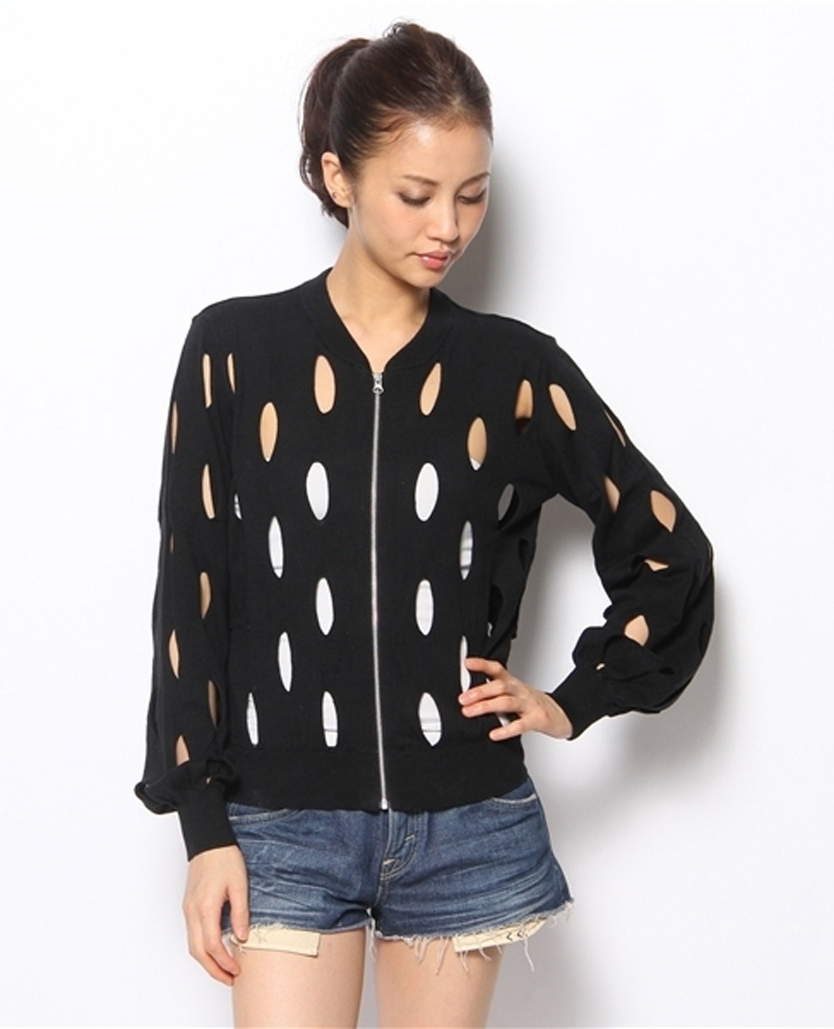 11.09.22 - VTG KNIT CUTOUT CARDIGAN JACKET - ADIDAS