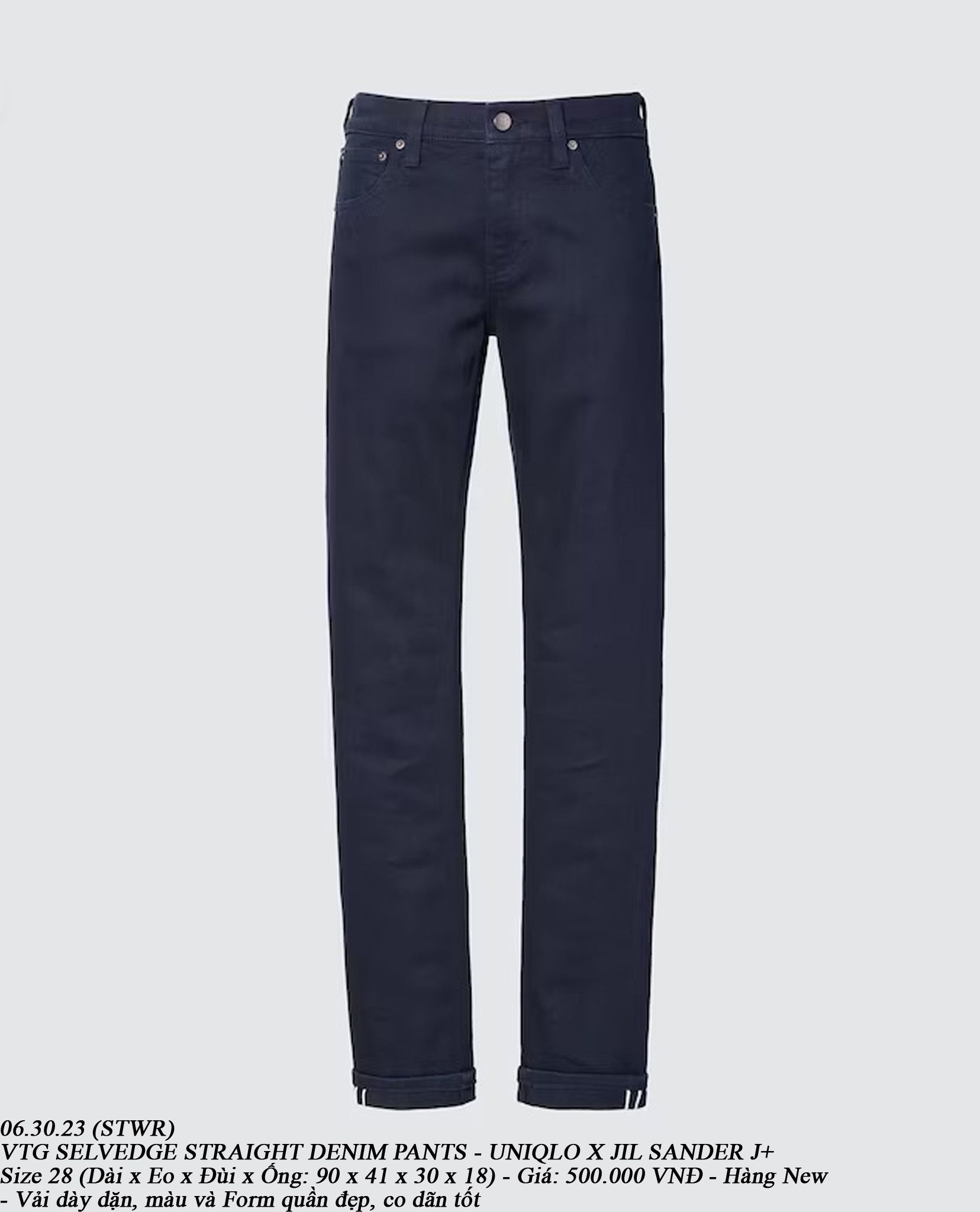 06.30.23 - VTG SELVEDGE STRAIGHT DENIM PANTS - UNIQLO X JIL SANDER J+
