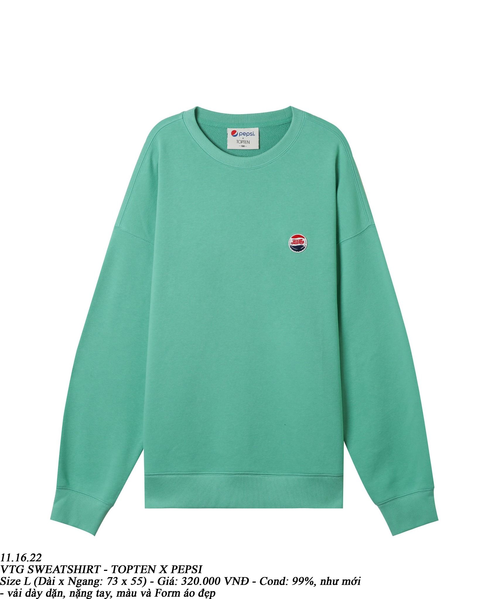 11.16.22 - VTG SWEATSHIRT - TOPTEN X PEPSI