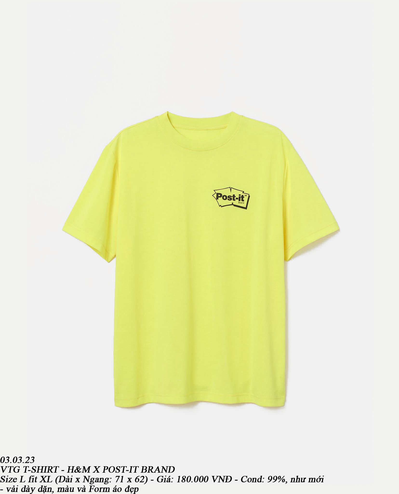 03.03.23 - VTG T-SHIRT - H&M X POST-IT BRAND