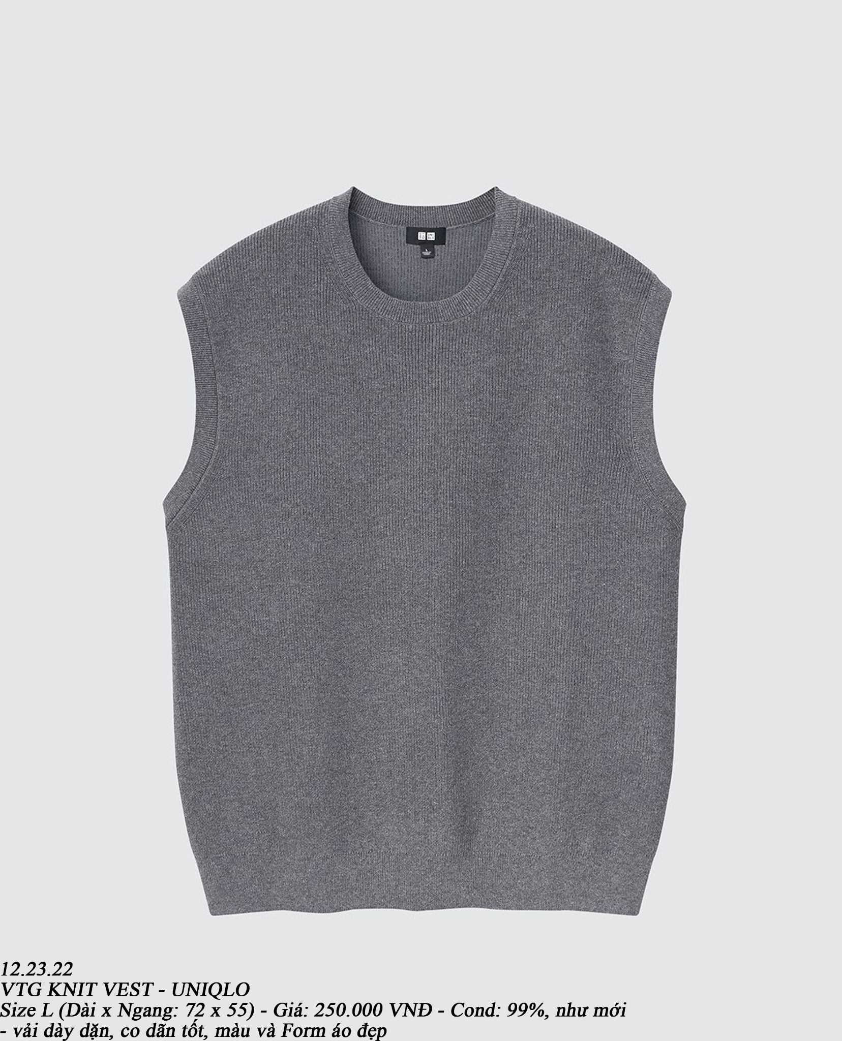 12.23.22 - VTG KNIT VEST - UNIQLO