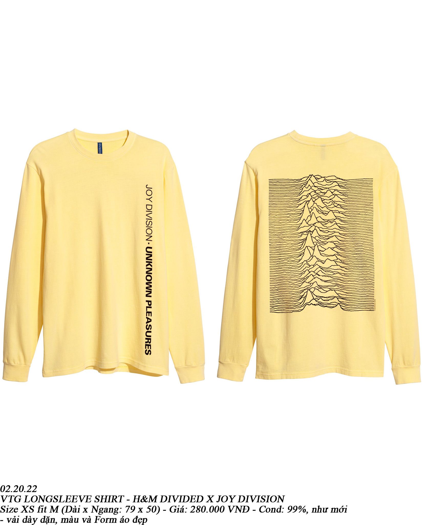 02.20.23 - VTG LONGSLEEVE SHIRT - H&M DIVIDED X JOY DIVISION